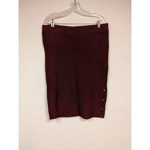 No Boundaries Skirt Maroon Size XL 15-17 Knit Stretch Sweater